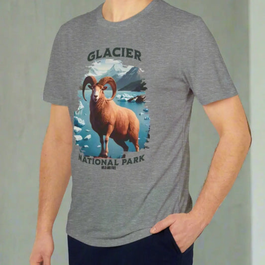 Glacier National Park Adidas Unisex Recycled Tech Sport Custom T-shirt - Park Service Apparel