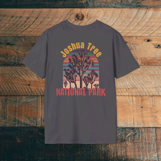 Joshua Tree National Park Retro Back Unisex Fit Short Sleeve Tee Printify