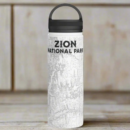 Zion National Park Insulated Stainless Steel Water Bottle (3 Sizes, 3 Lid Options) - Park Service Apparel