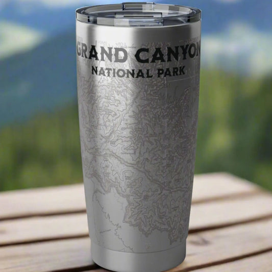 Grand Canyon National Park Topographic Tumbler 20oz Spill Resistant Lid - Park Service Apparel