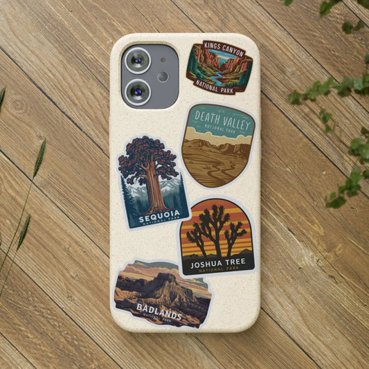 Biodegradable Custom National Park Sticker Style Printed Phone Case Personalize Your Phone Protector (iPhone 11-15) (Galaxy 20-22) - Park Service Apparel