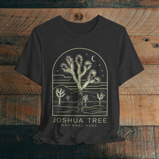 Joshua Tree National Park Desert Line Art Unisex Fit Soft T-Shirt - Park Service Apparel